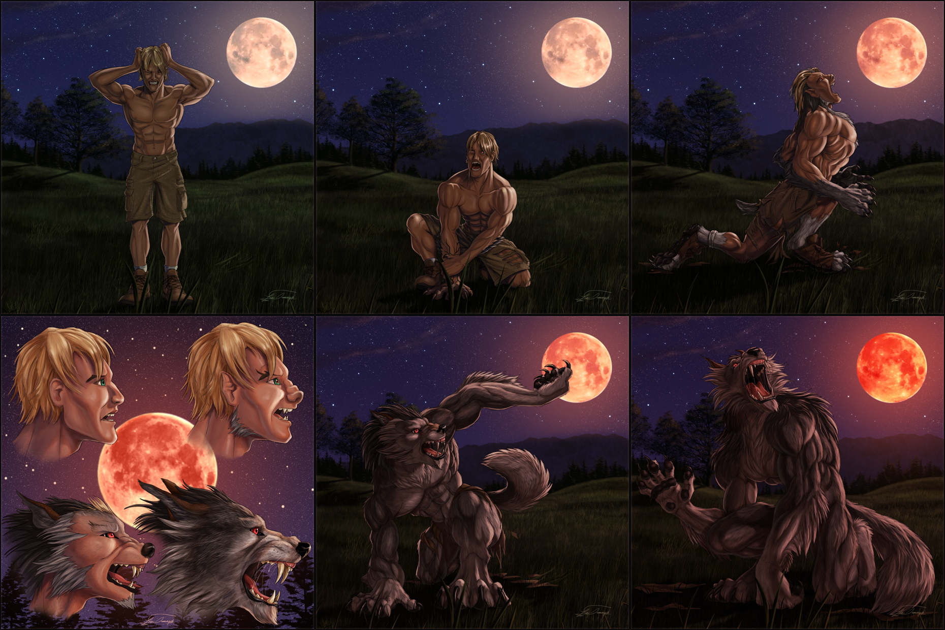 Werewolf transformation deviantart 💖 werewolf transformation (commission) by arm