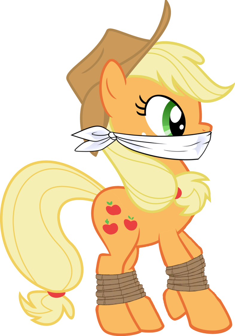 Applejack Bound and Gagged (Edit) by TheTopTier -- Fur Affinity [dot] net