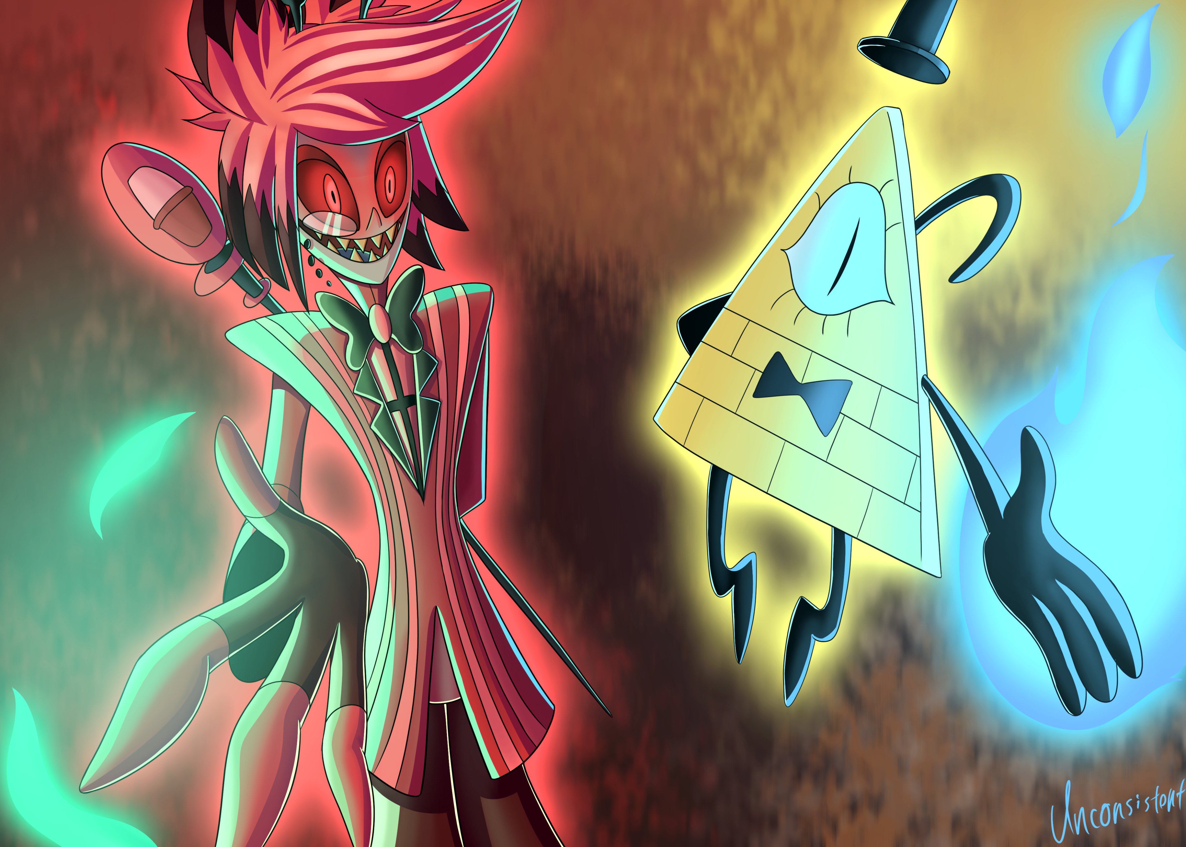 Do we have a deal? Alastor and Bill cipher by The_Unconsistent_One -- Fur  Affinity [dot] net