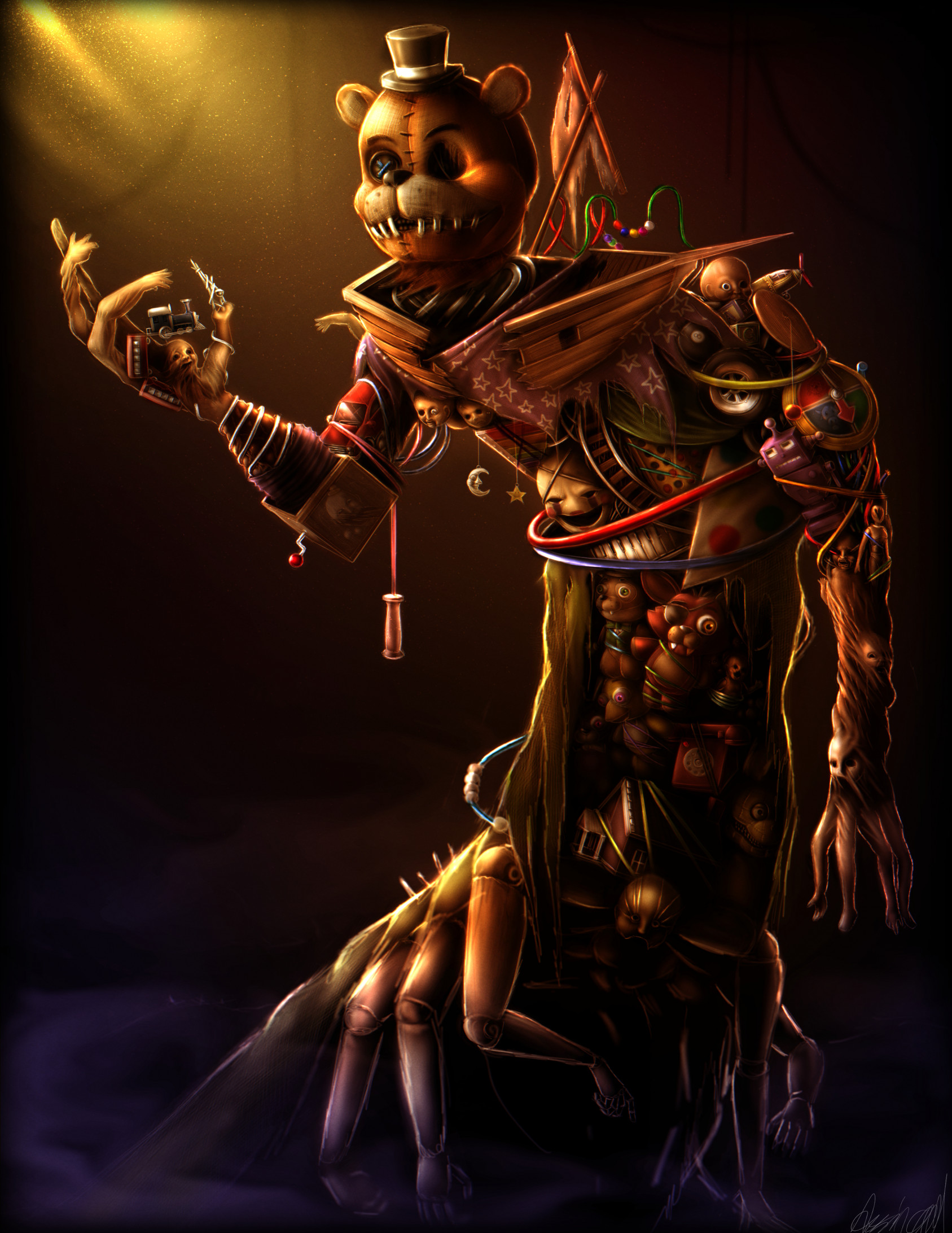 Project Box Twisted Freddy (Fanart #10) by OwmanderInFur -- Fur