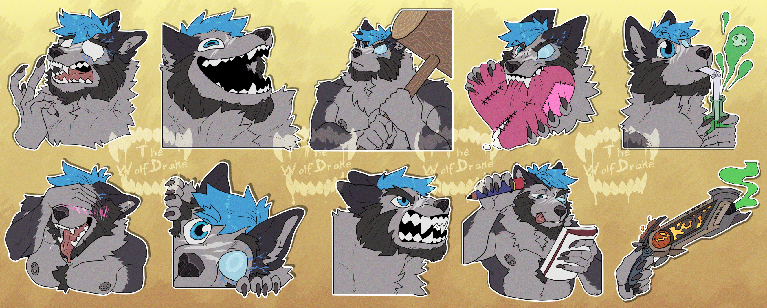 Telegram Stickers Pack for Kooky Pack Dad [Commission] by TheWolfDrake --  Fur Affinity [dot] net