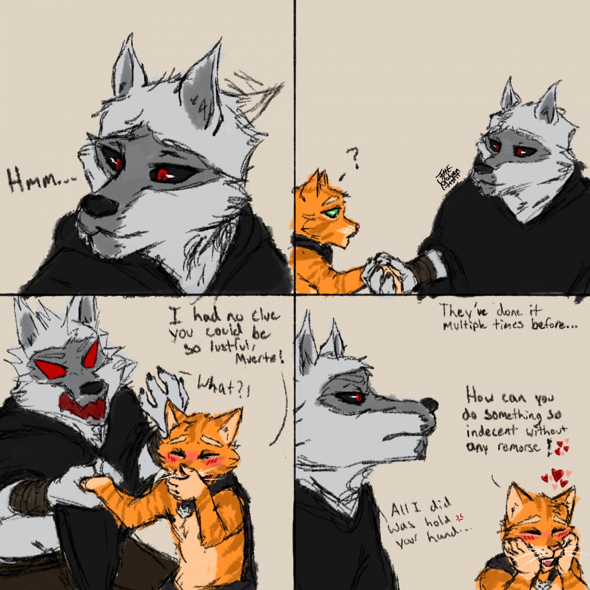 Indecent hand holding by TheWolvenMisfit -- Fur Affinity [dot] net