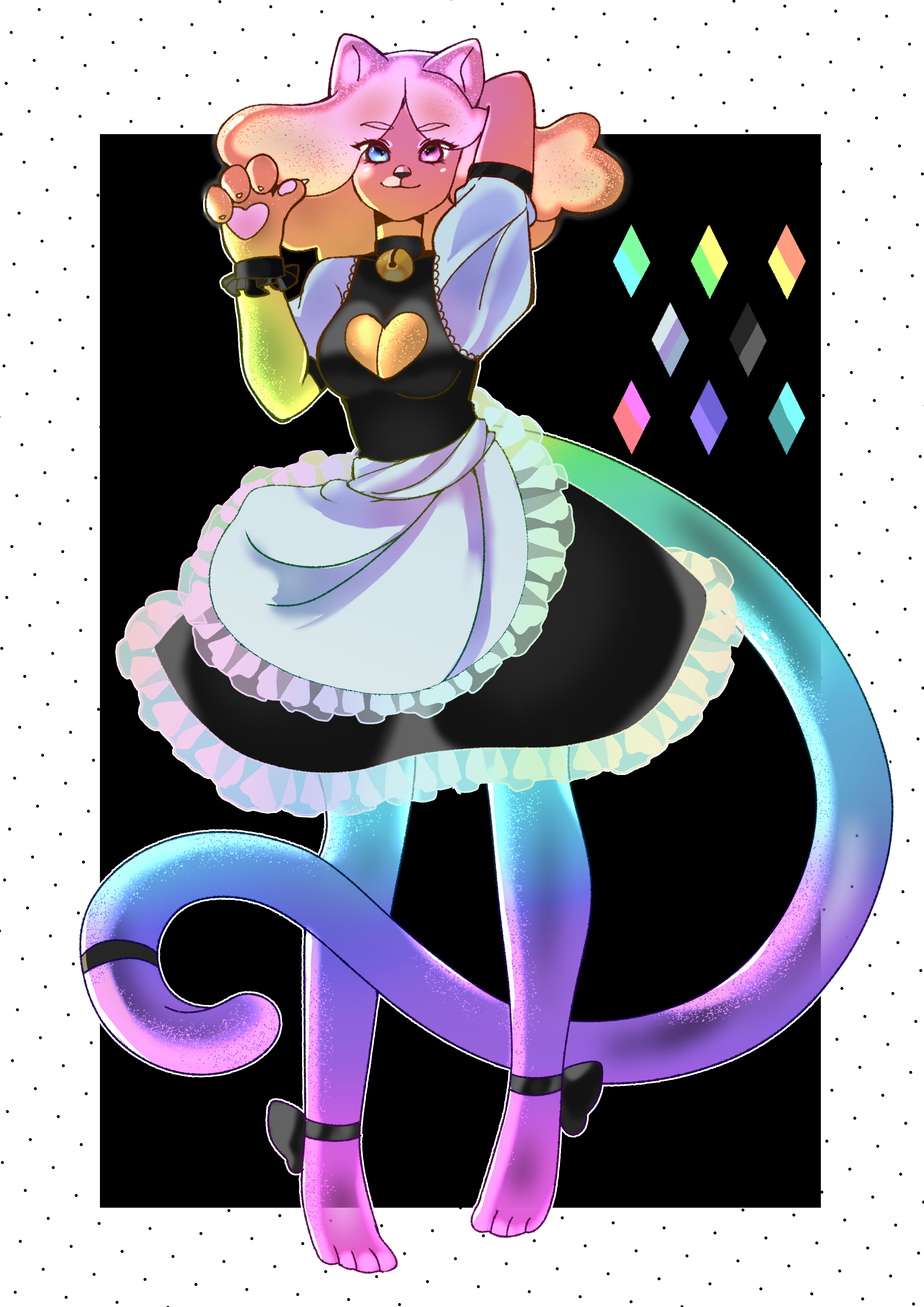 Slime catgirl maid by thibaut3000 -- Fur Affinity [dot] net