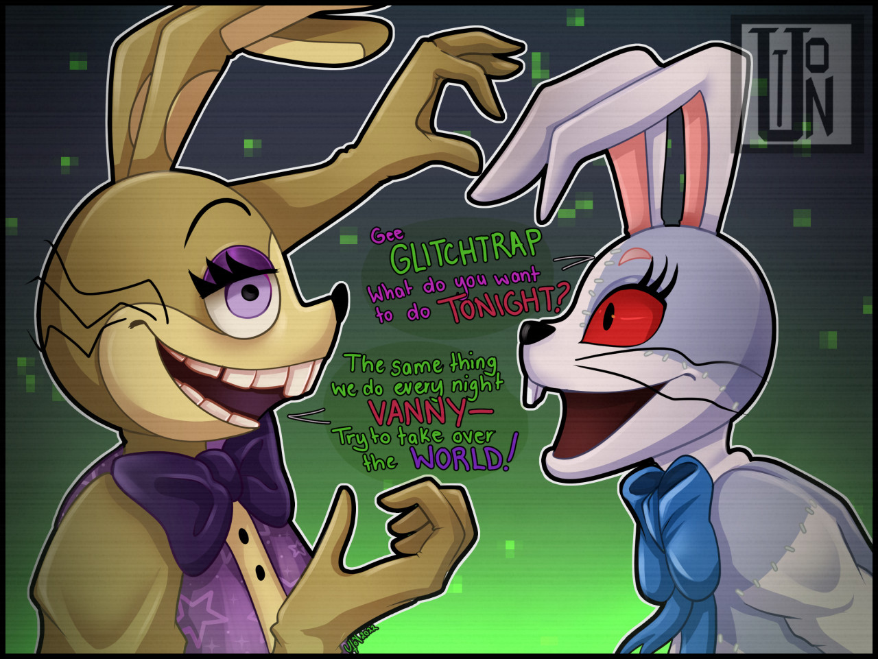 Glitchtrap and Vanny by TeamAvalancheFurrball -- Fur Affinity [dot] net