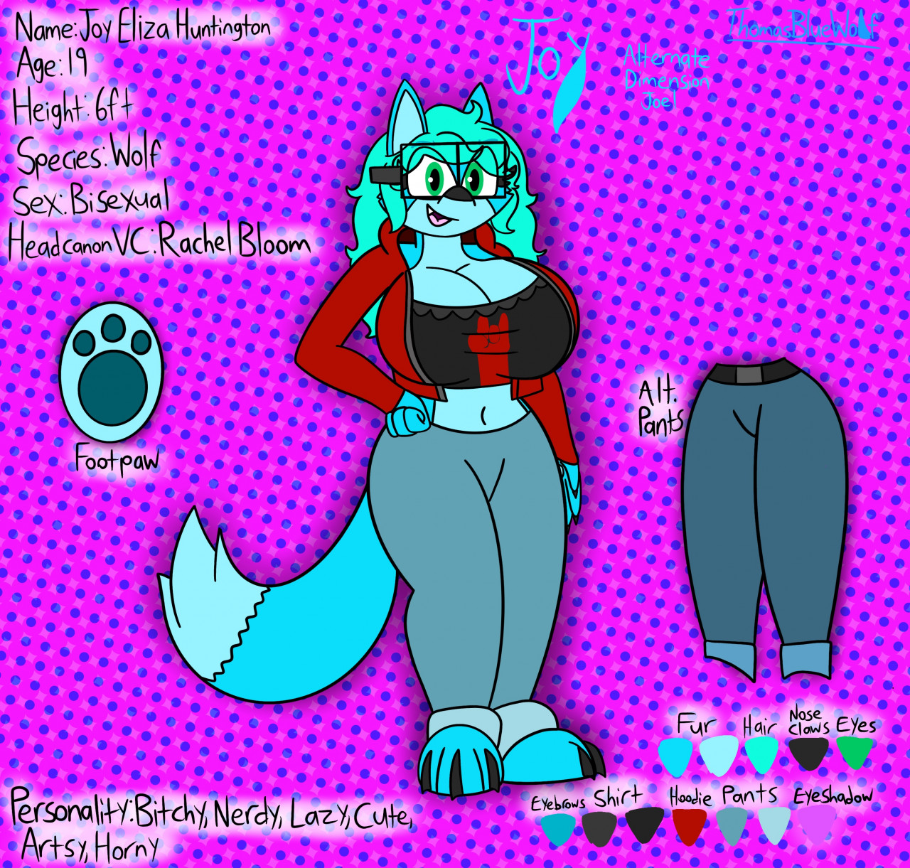 Joy ref sheet (October 2021) by ThomasBlueWolf -- Fur Affinity [dot] net