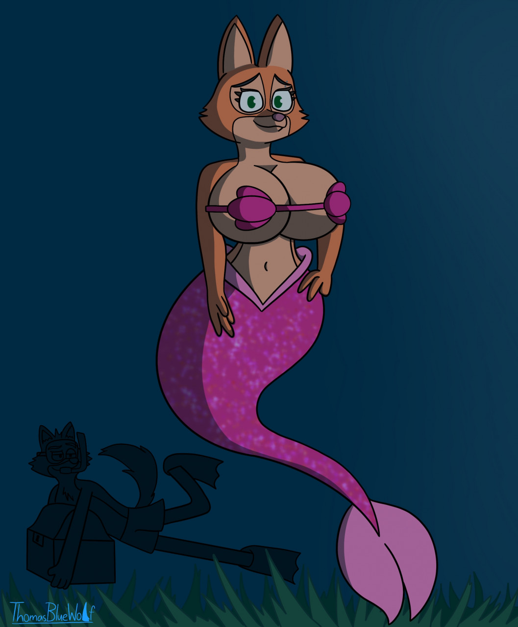 Mermaid Diane Foxington by ThomasBlueWolf -- Fur Affinity [dot] net