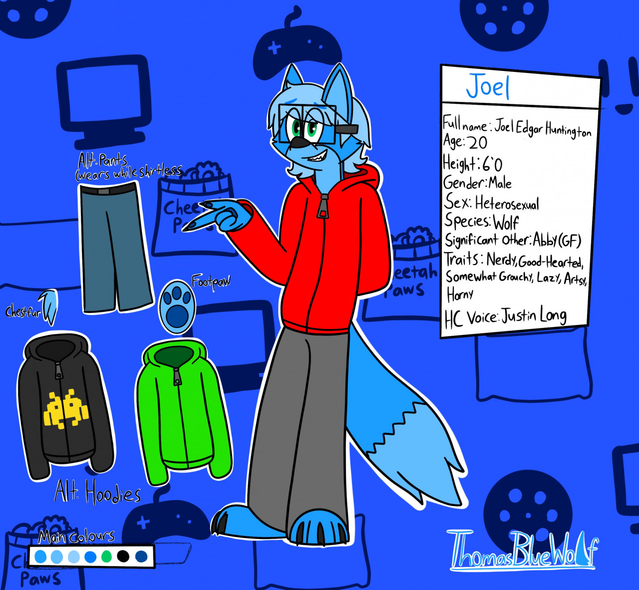 Joel E. Huntington Reference Sheet (2022) by ThomasBlueWolf -- Fur Affinity  [dot] net