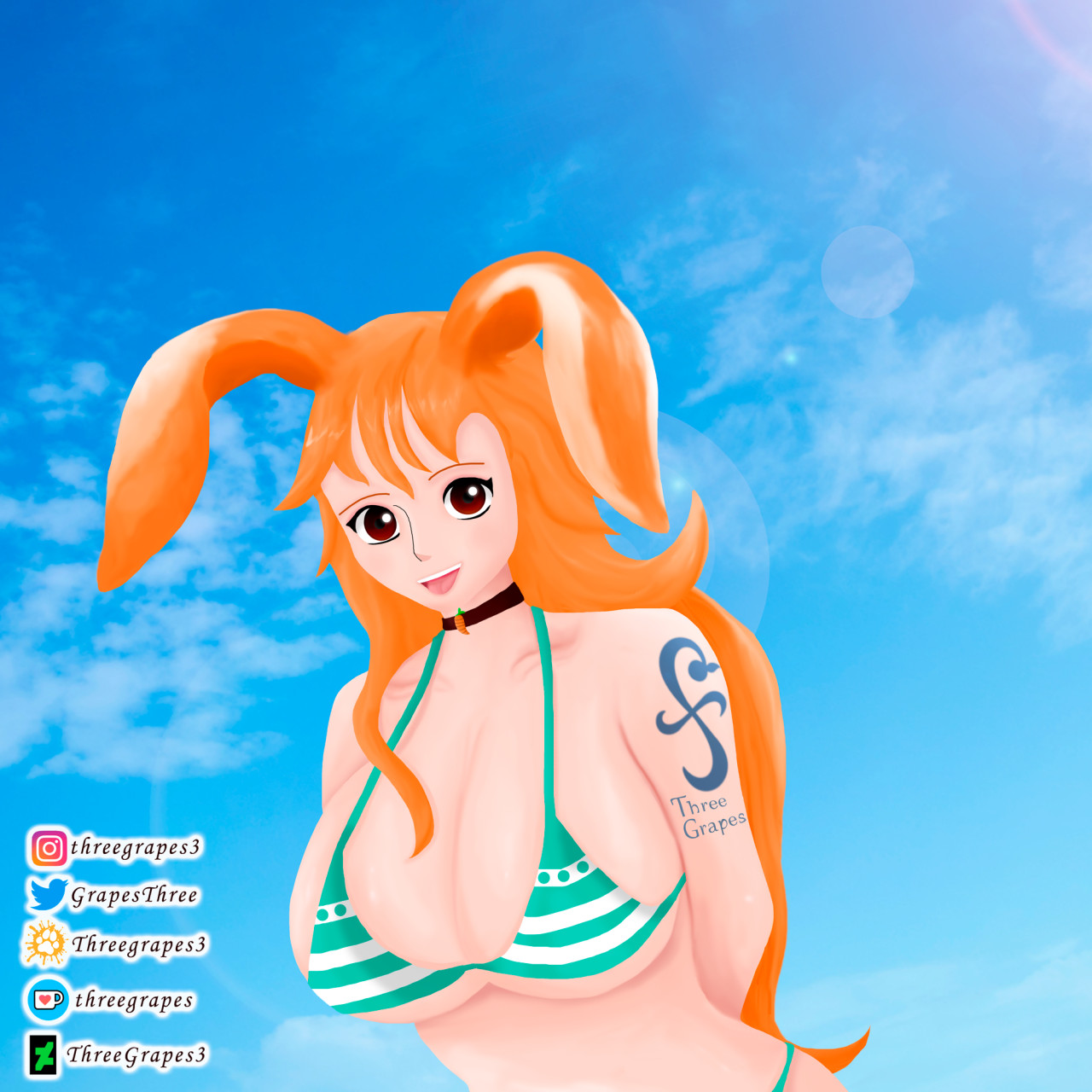 Nami Rabbit One Piece by Threegrapes3 -- Fur Affinity [dot] net