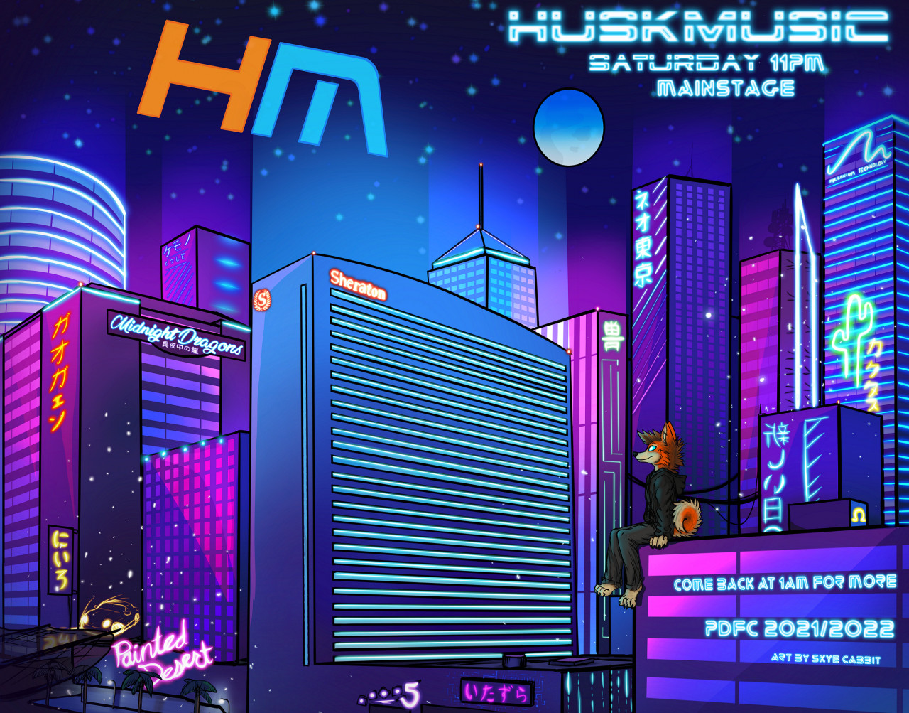 Neo Tokyo Cityscape Huskmusic by Thunderhowl -- Fur Affinity
