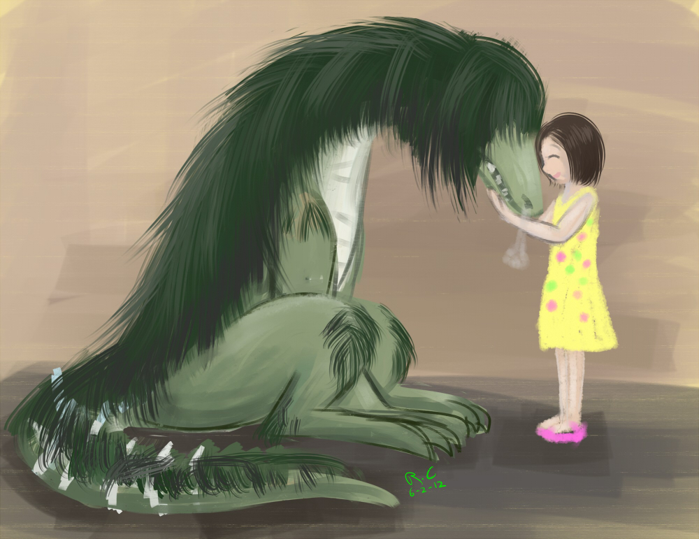 SCP-682 and SCP-053 Fanart