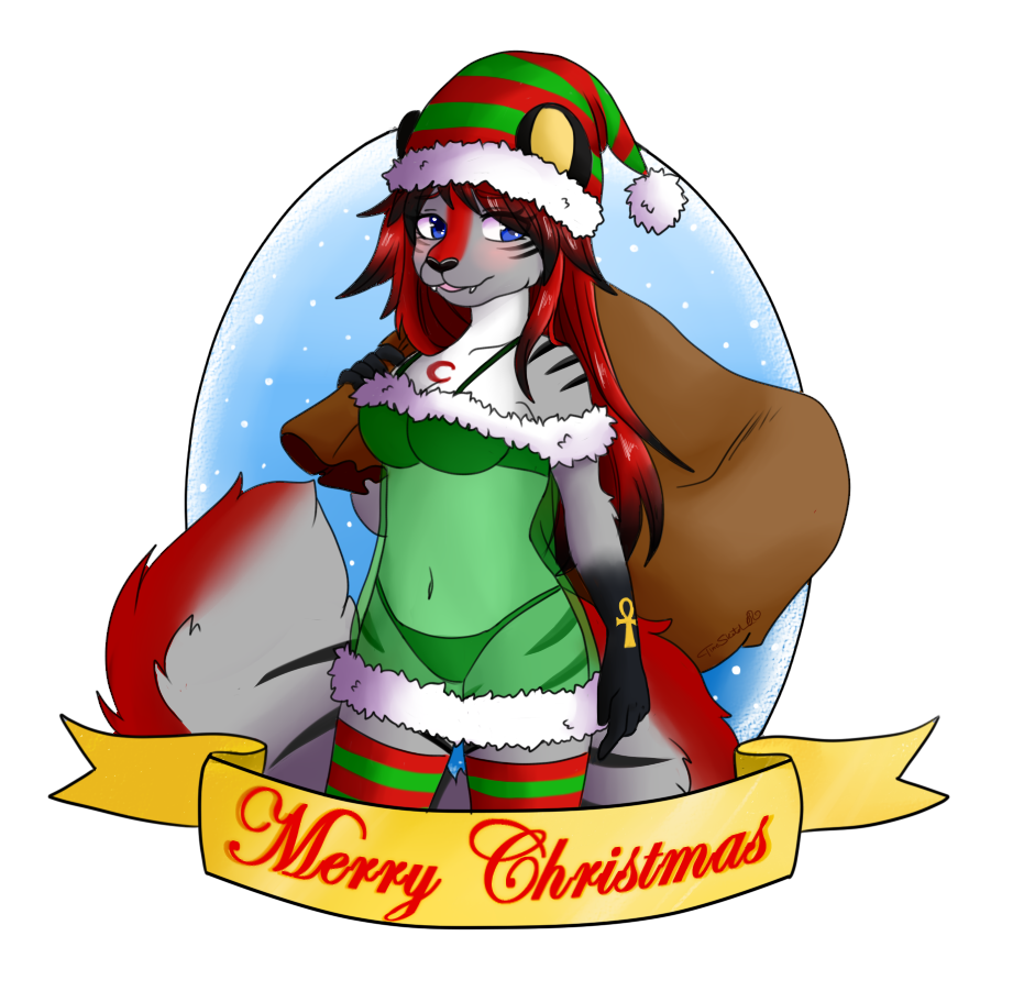 Sexy Santa YCH 1: Naru-n-Victoria by TimeSketch -- Fur Affinity [dot] net