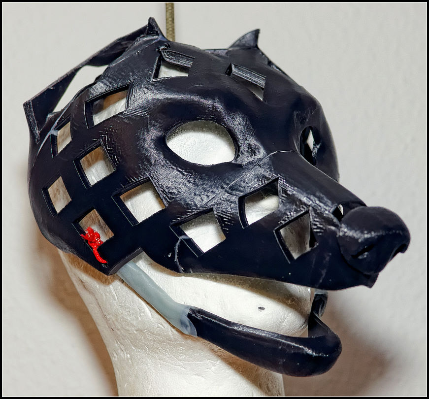 Fox Mask with Fur Print Fox Mask with Fur Print