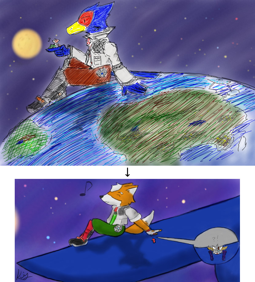 Colossal Falco and Giant Fox by togepi1125 -- Fur Affinity [dot] net