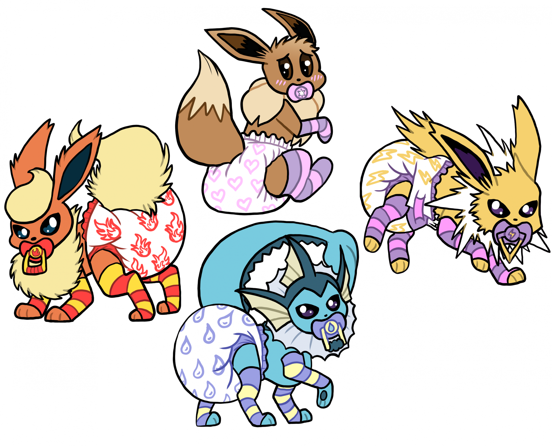 Eeveelutions by LupiArts -- Fur Affinity [dot] net