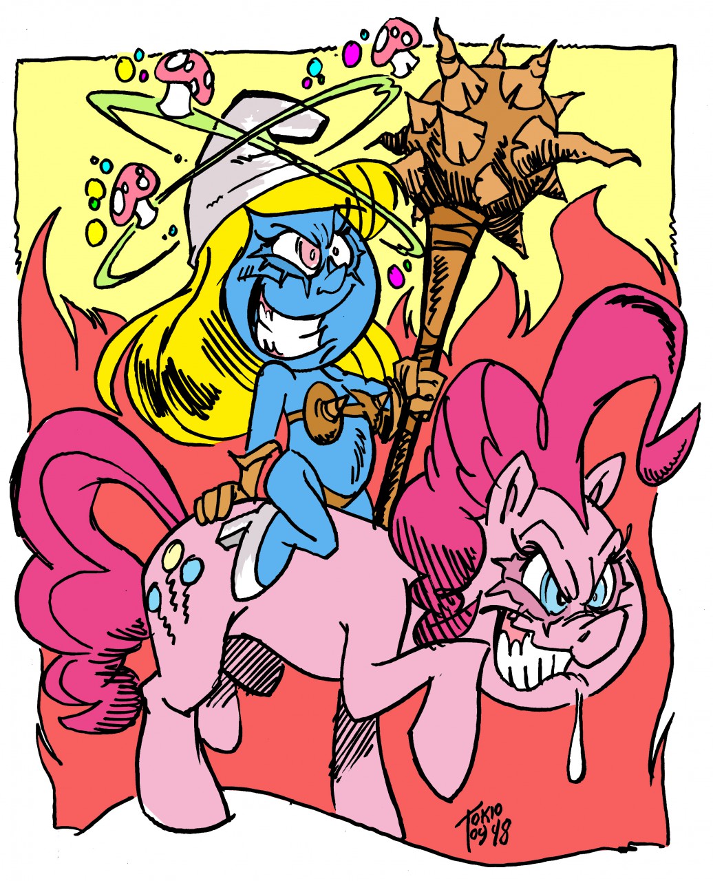 Pitufina y Pinkie * Smurfette and Pinkie by TokioToyY2K -- Fur Affinity  [dot] net