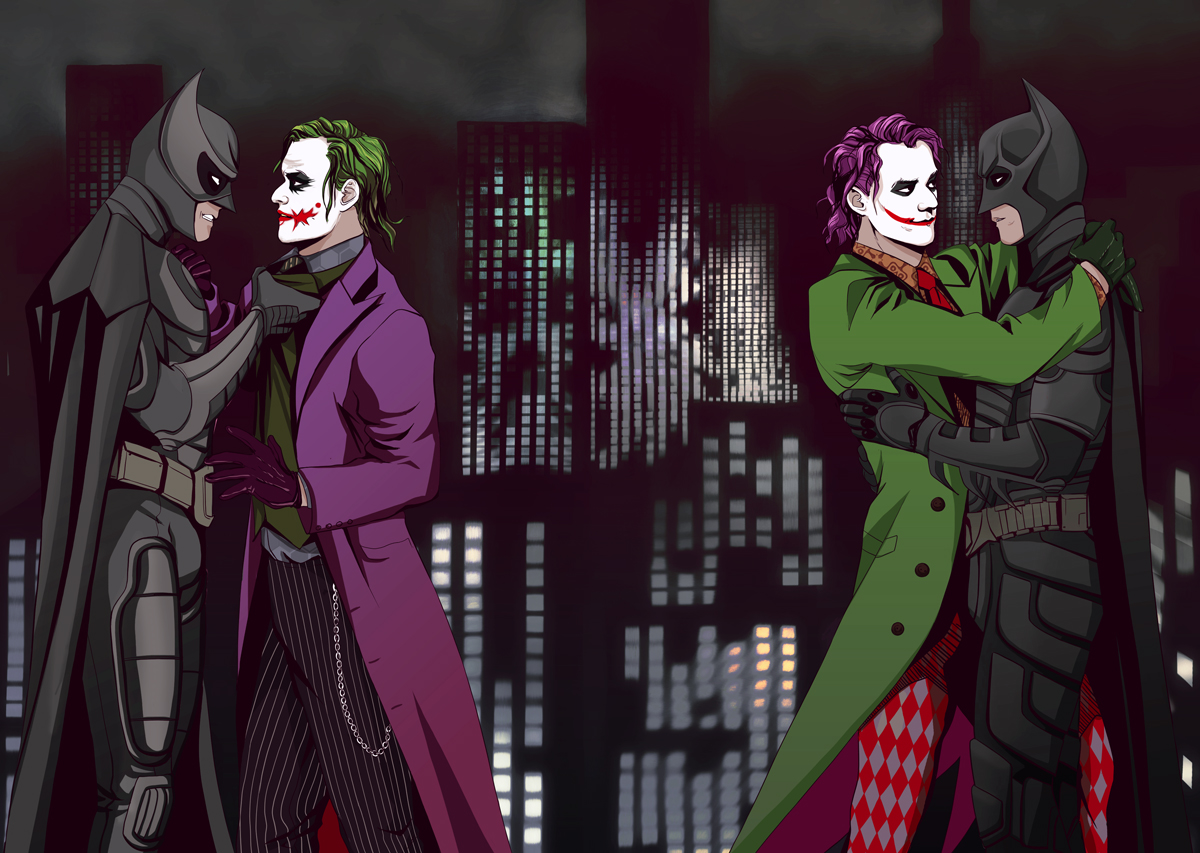 Owlman/Joker and Batman/Jokester by toluenesister -- Fur Affinity [dot] net