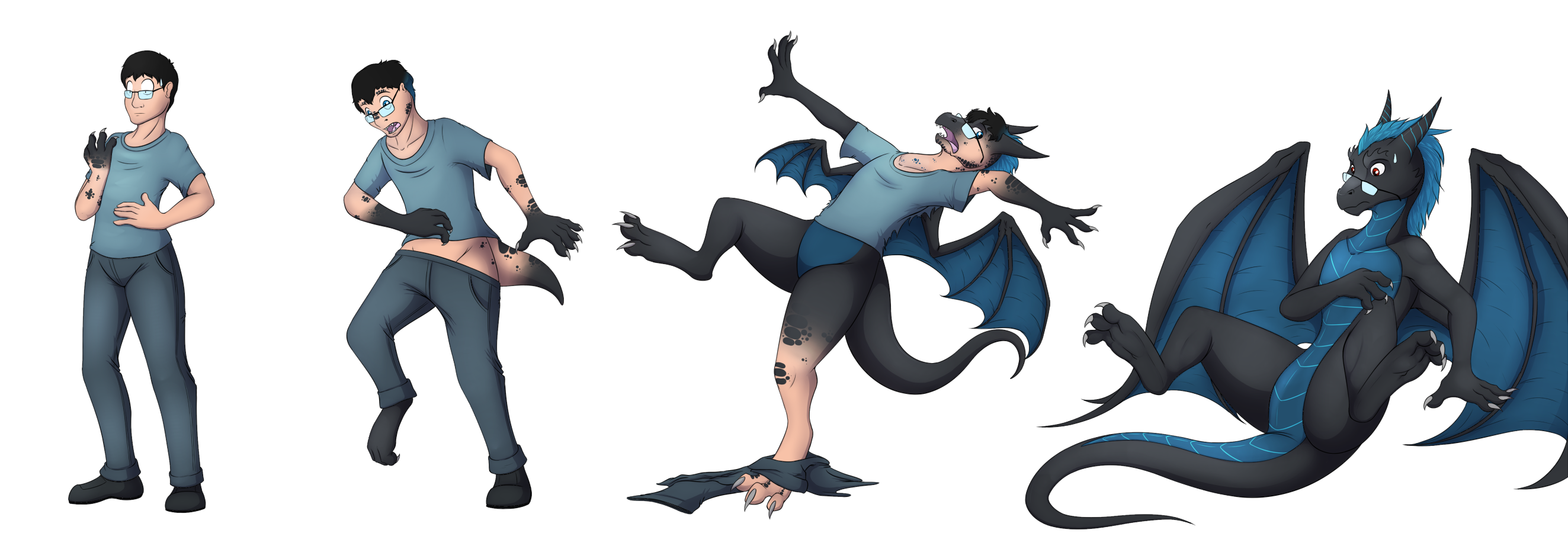 Dragon transformation (commission). 