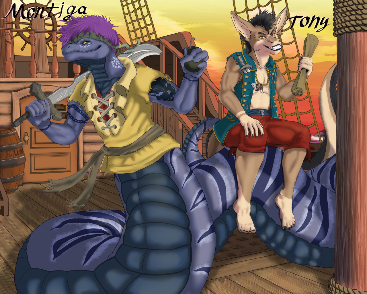 Door Art for EF26: A Pirates life for me and Monty by Tonykoe -- Fur  Affinity [dot] net