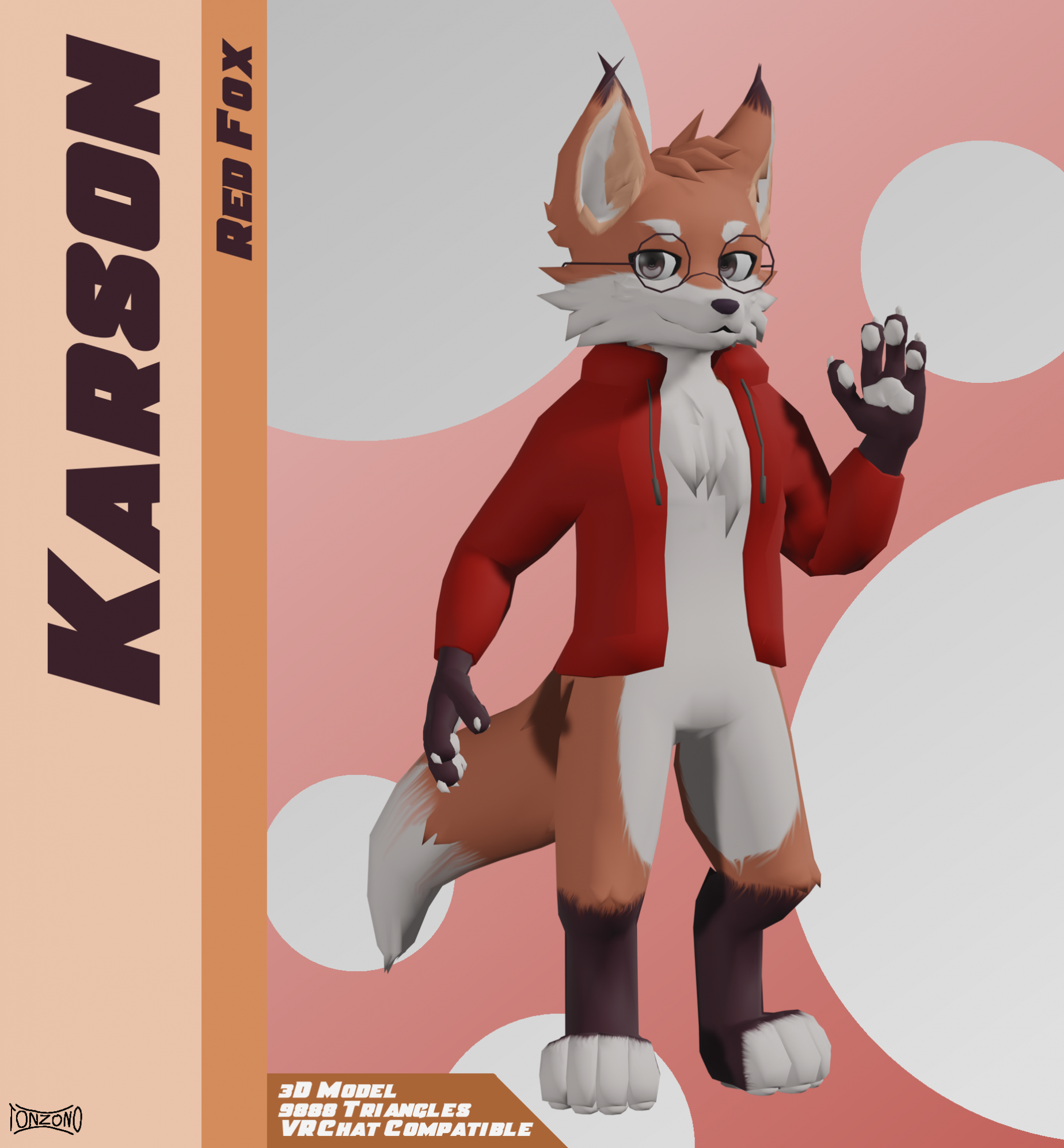 COM] 3D Model - Karsonthefoxx by Tonzono -- Fur Affinity [dot] net