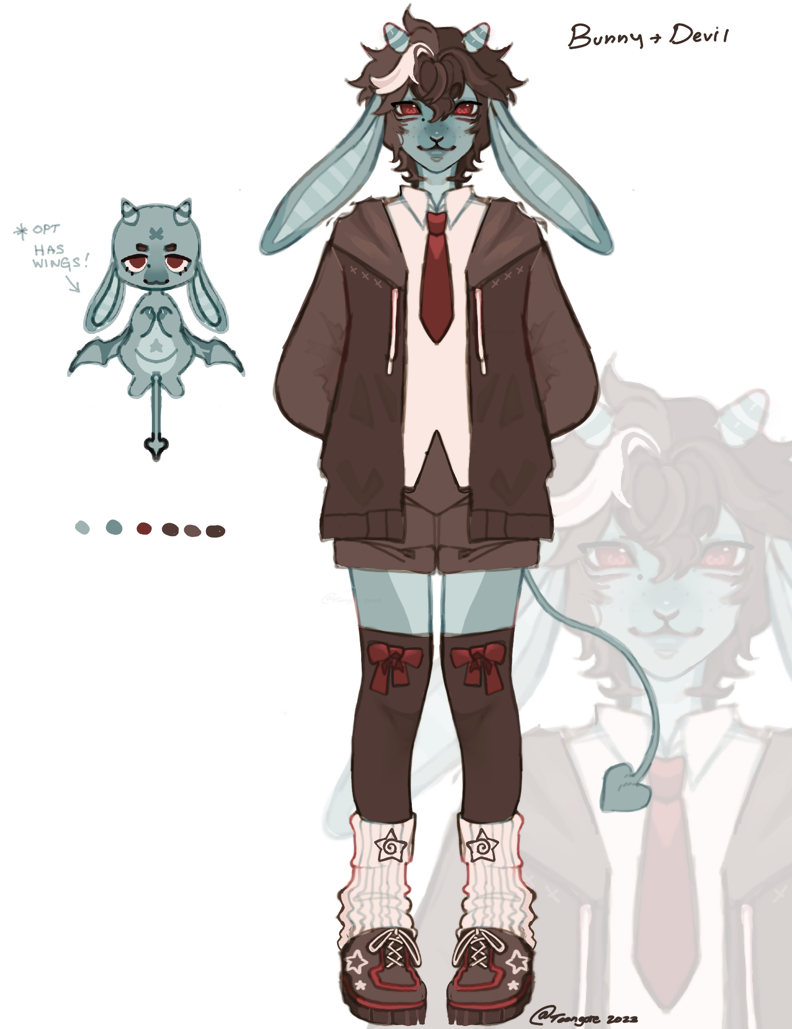 Y2K grunge bunny BTA by Toongore -- Fur Affinity [dot] net