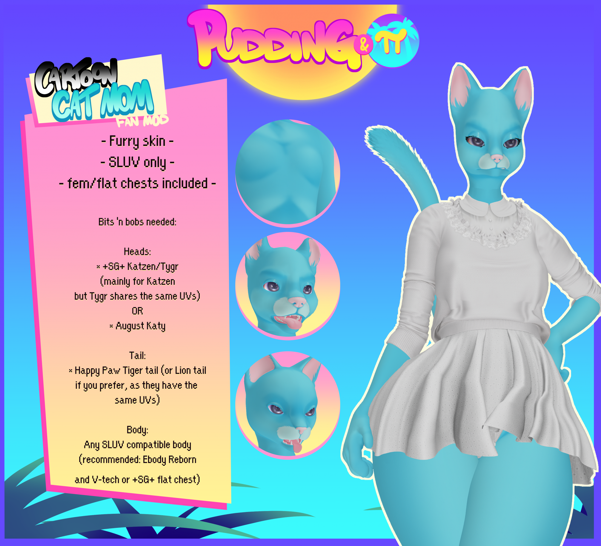 cartoon cat mom fan mod (sl) by tooni-pi -- Fur Affinity [dot] net