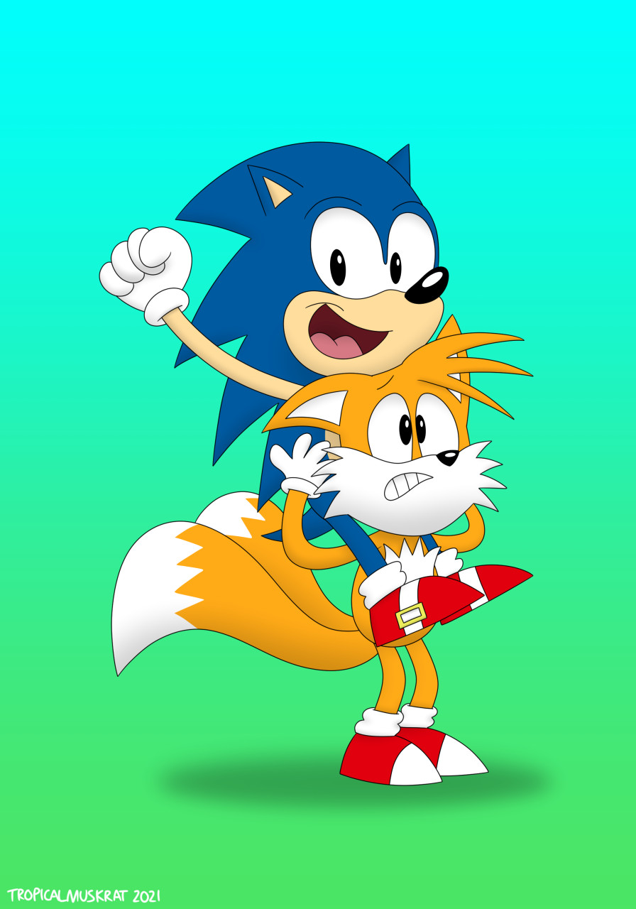 Classic Sonic and Tails by BSonirachi -- Fur Affinity [dot] net