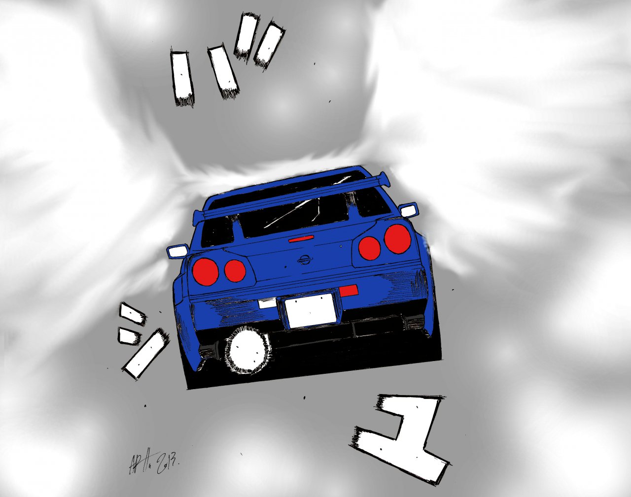 GT-R R34 White Wing Aura by TopgearAE86turbo -- Fur Affinity [dot] net