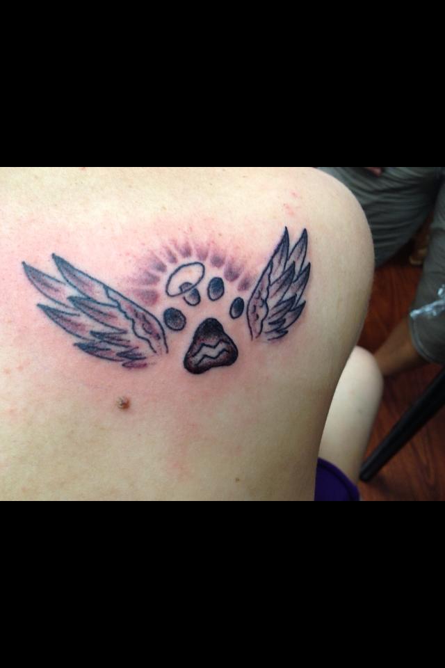 Share more than 82 paw print with angel wings tattoo best  incdgdbentre