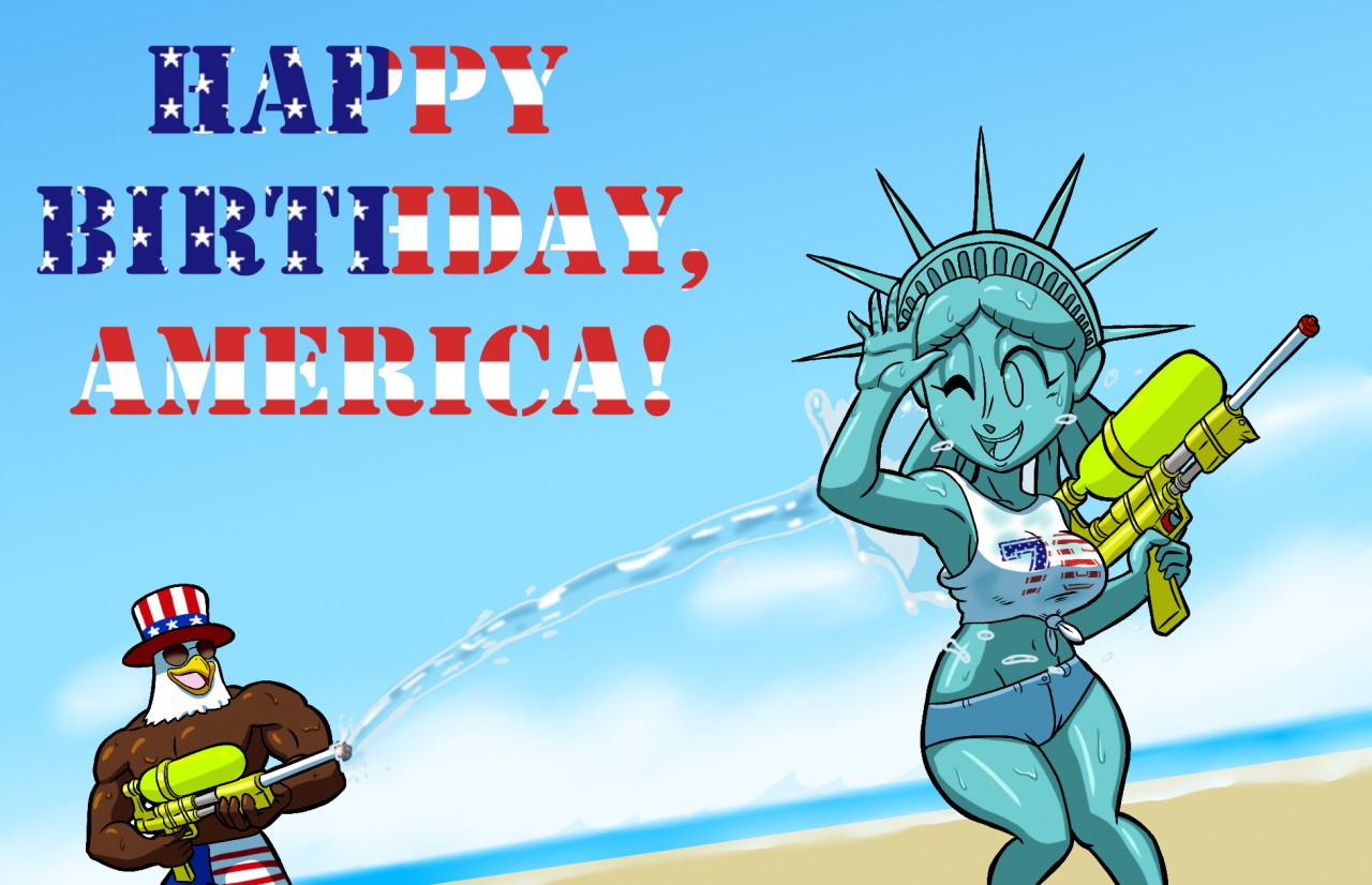 Back from a dip july 4th special animation