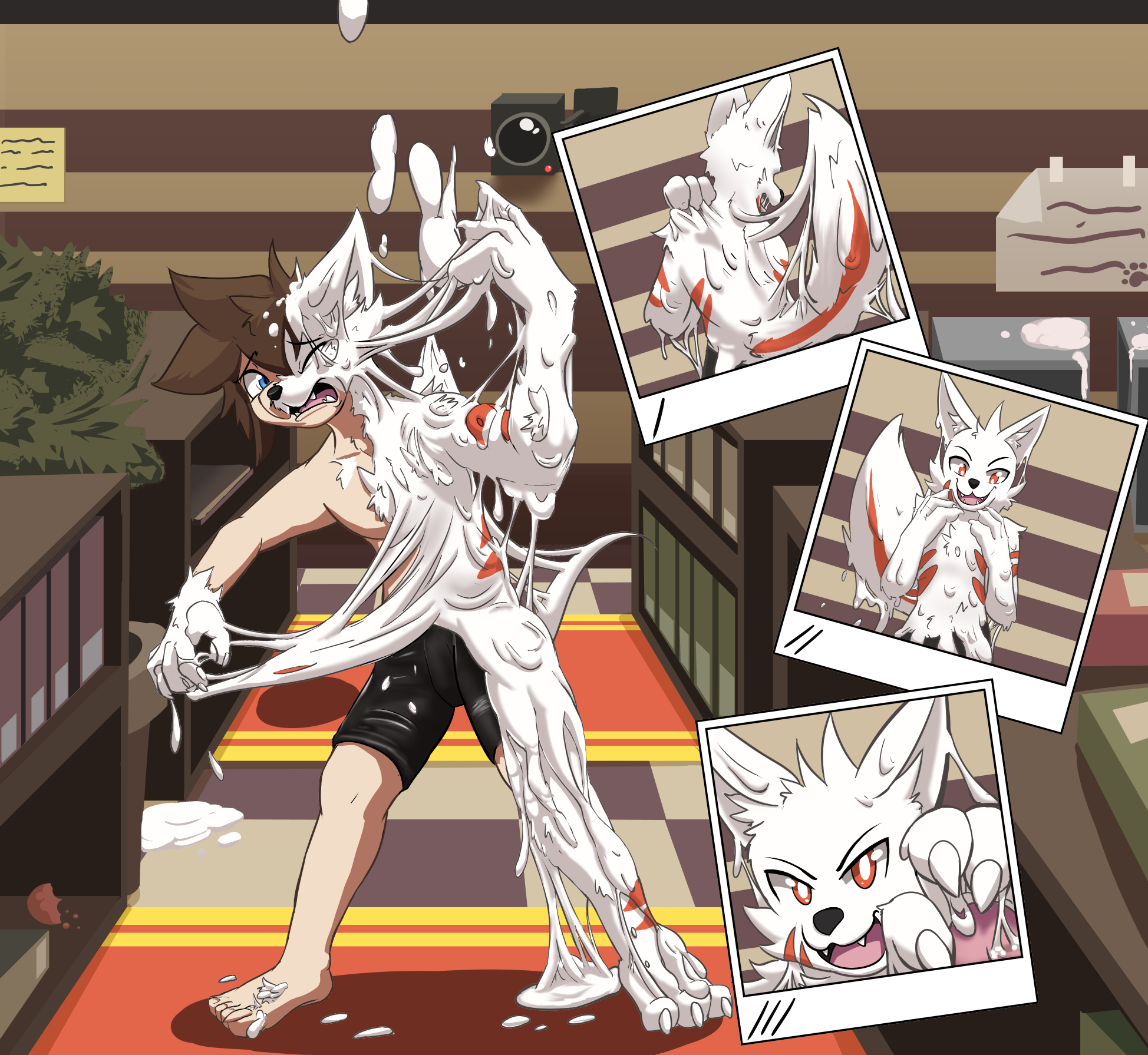 White Latex Beast Transfur by Toshabi -- Fur Affinity [dot] net