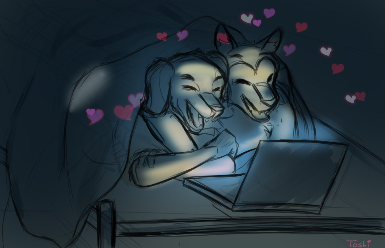 Movie Night by toshilkeru -- Fur Affinity [dot] net