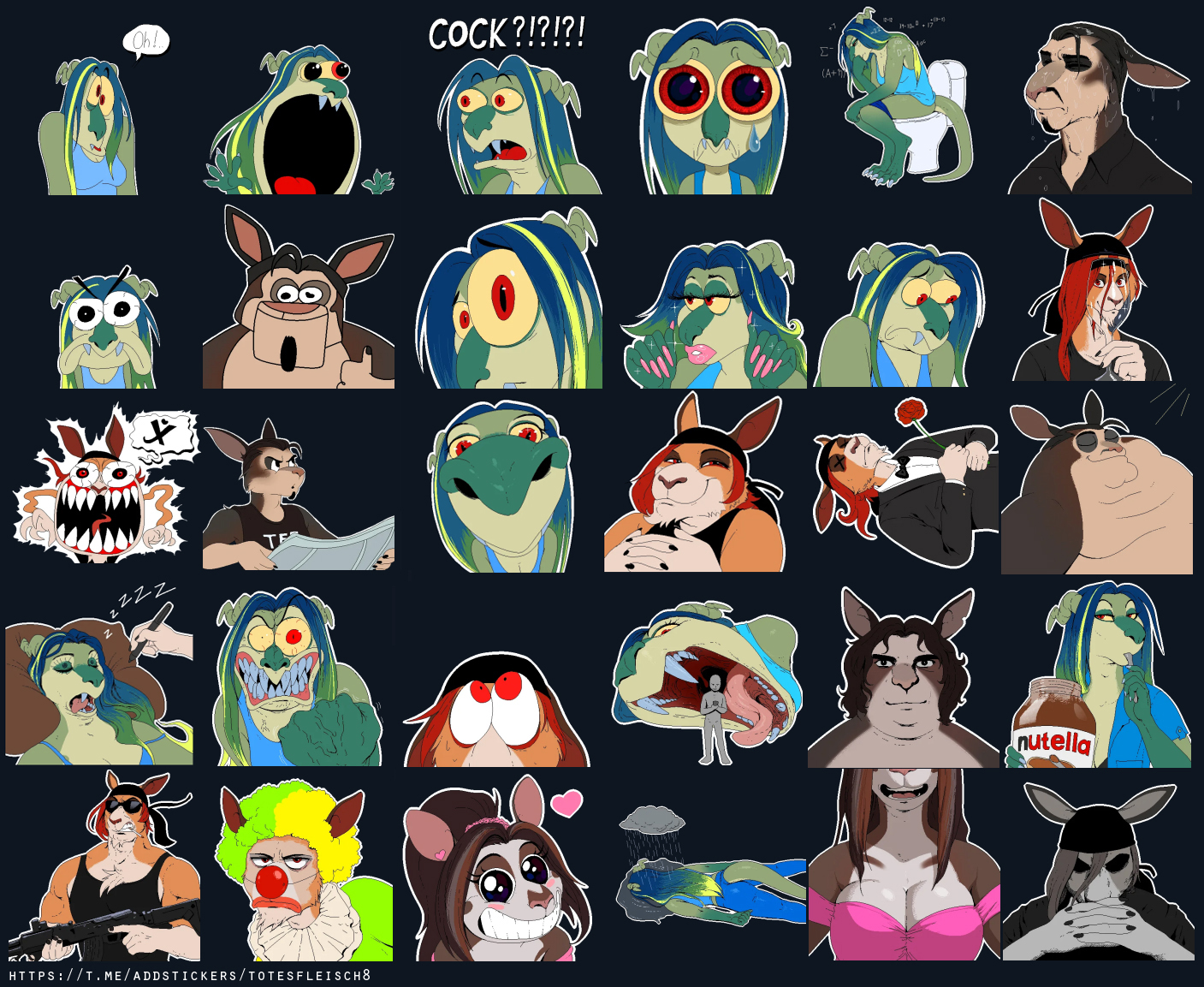 Telegram stickers by TotesFleisch8 -- Fur Affinity [dot] net