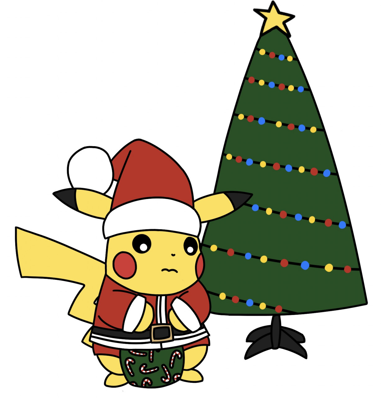 merry christmas pikachu