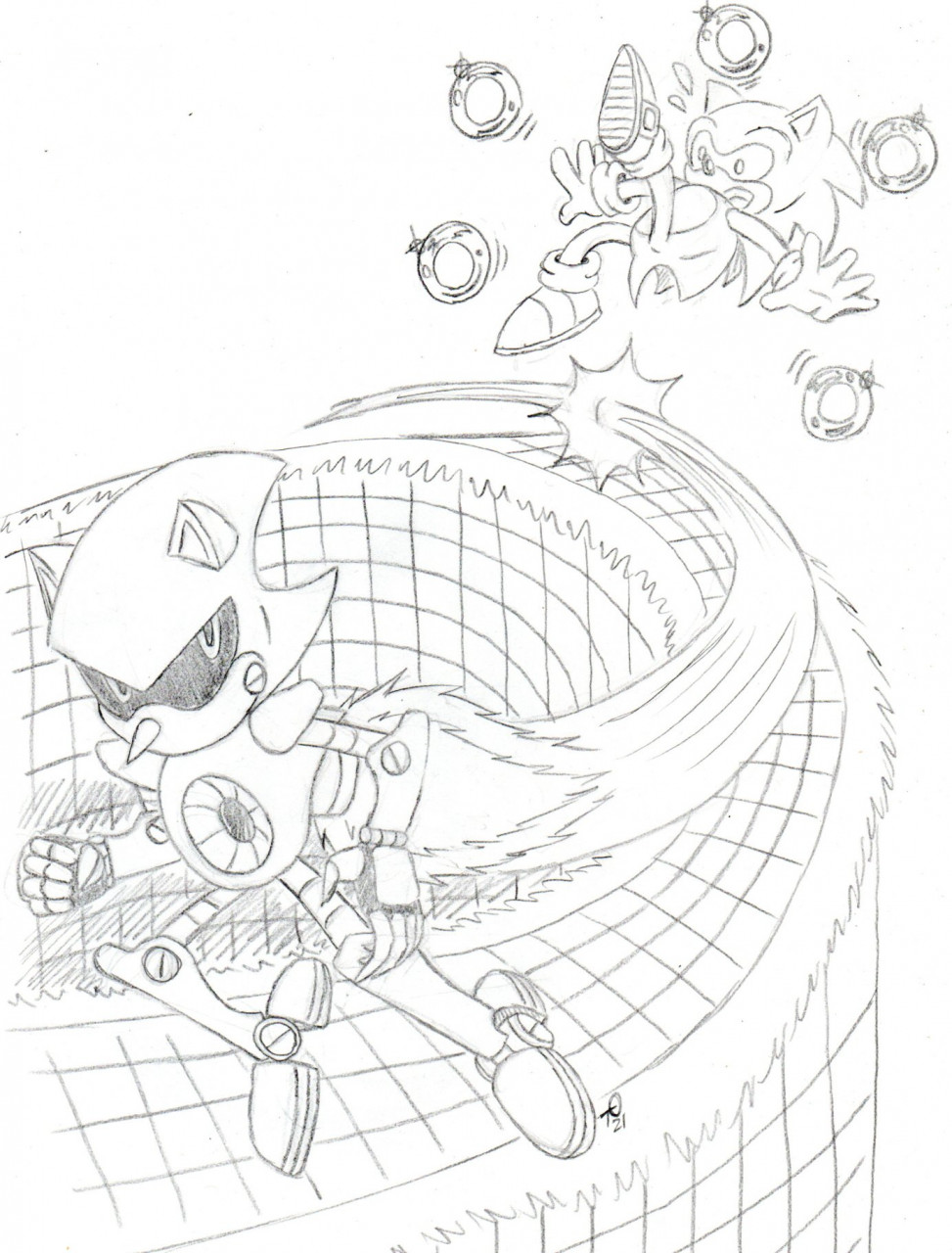 coloring page 6 - Shard the Metal Sonic by Xaolin26 on DeviantArt