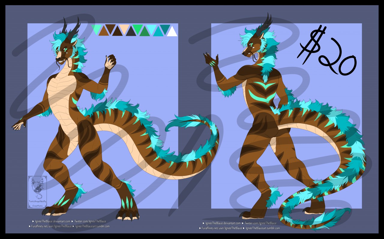 Eastern dragon selling adoptable fursona