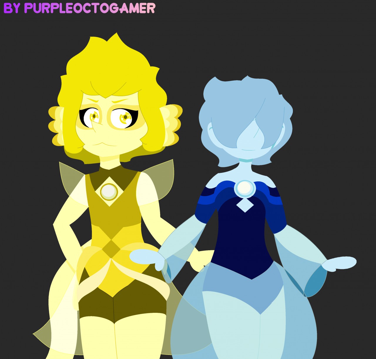 Splatoon SU AU - Yellow and Blue Pearl by ToyEllie87 -- Fur Affinity [dot]  net