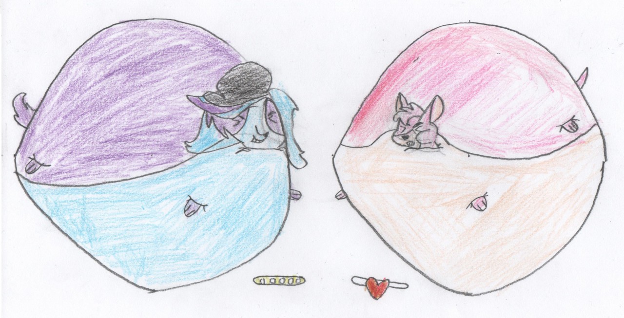 Inflated Zoe Trent and Mammoth Mutt by ToyoRai -- Fur Affinity [dot] net