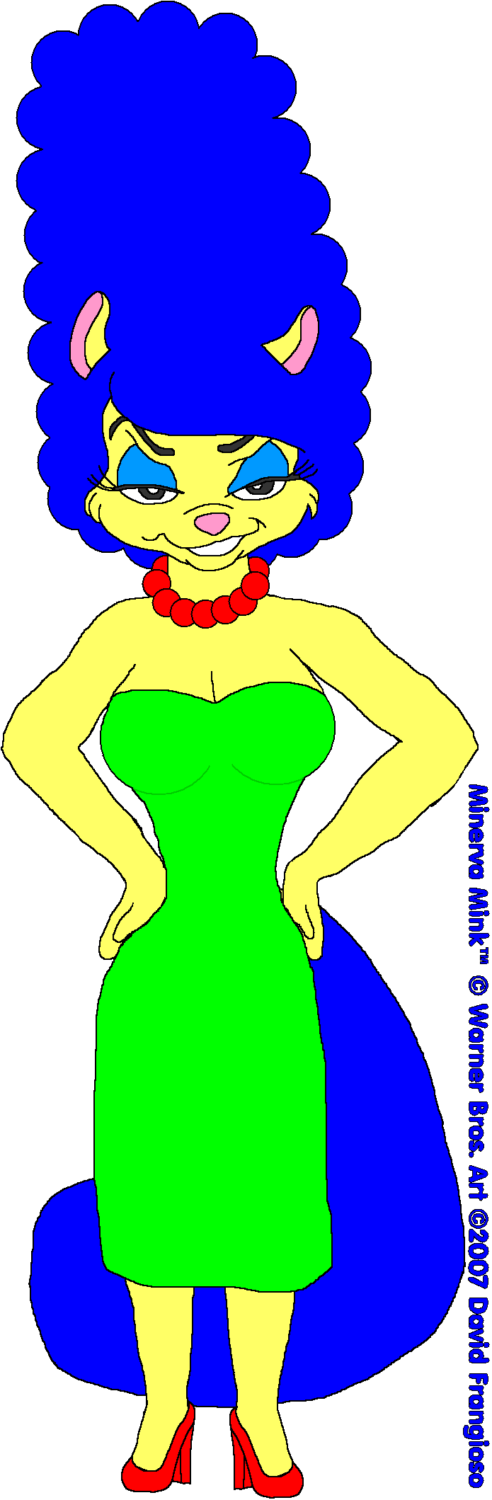 Minerva Mink as Marge Simpson by tpirman1982 -- Fur Affinity [dot] net