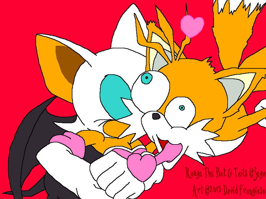 rouge and tails kiss