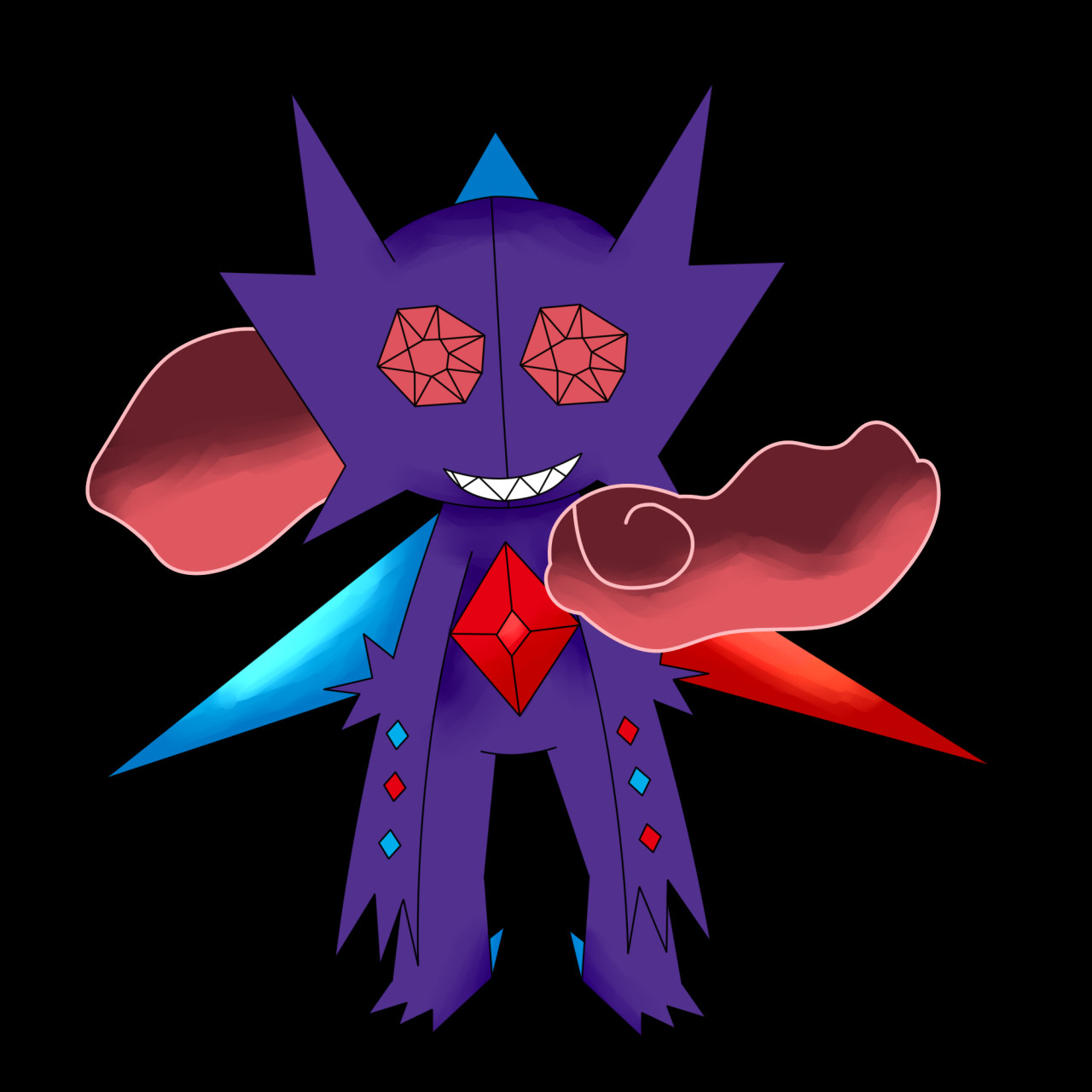 Mega Fakemon - Mega Sableye by badafra on DeviantArt