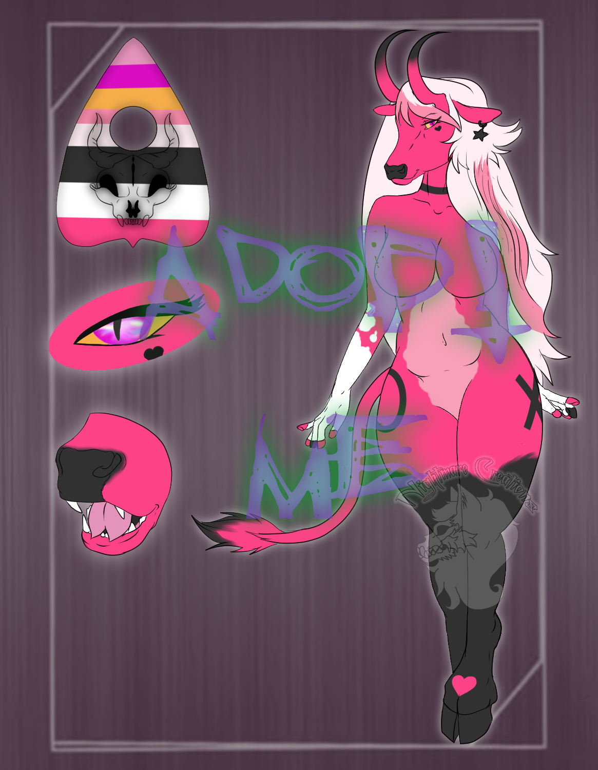 Nightmare Succubus Fox Goblin Hell Beast by HarlequinPhoxx 