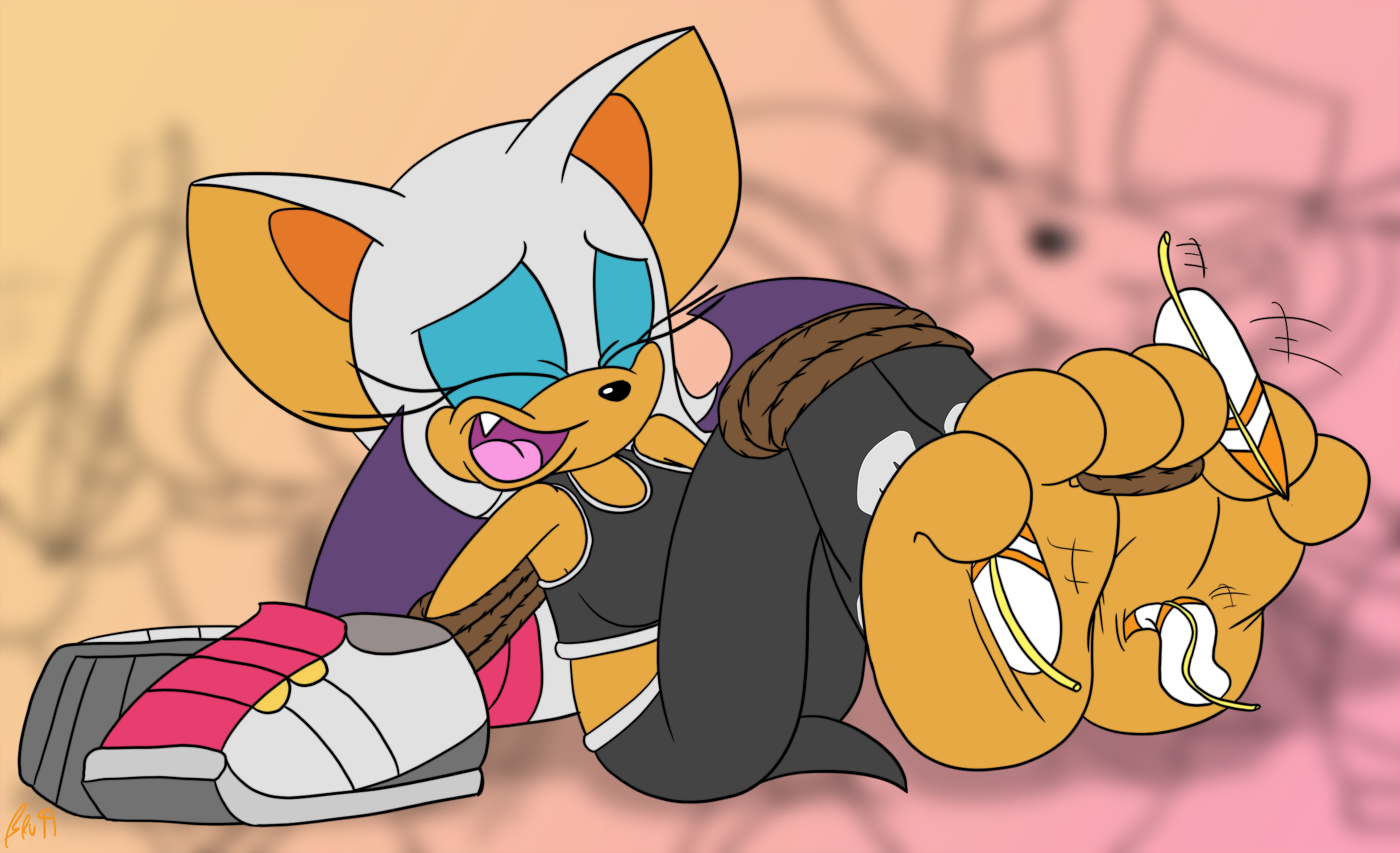 Rouge the bat tickled