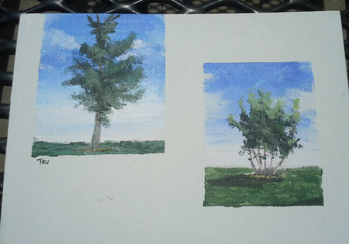 So today I painted treeees 