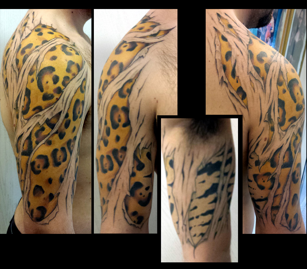 Black Sheep Tattoo - Jaguar thigh piece 🐆 done by @jdtattooss  #ohiotattooers #tattoo #guyswithtattoos #girlswithtattoos #art #colortattoo  #traditional #ink #guyswithink #girlswithink #tattoos #tattooed  #neotraditional #traditionaltattoo ...