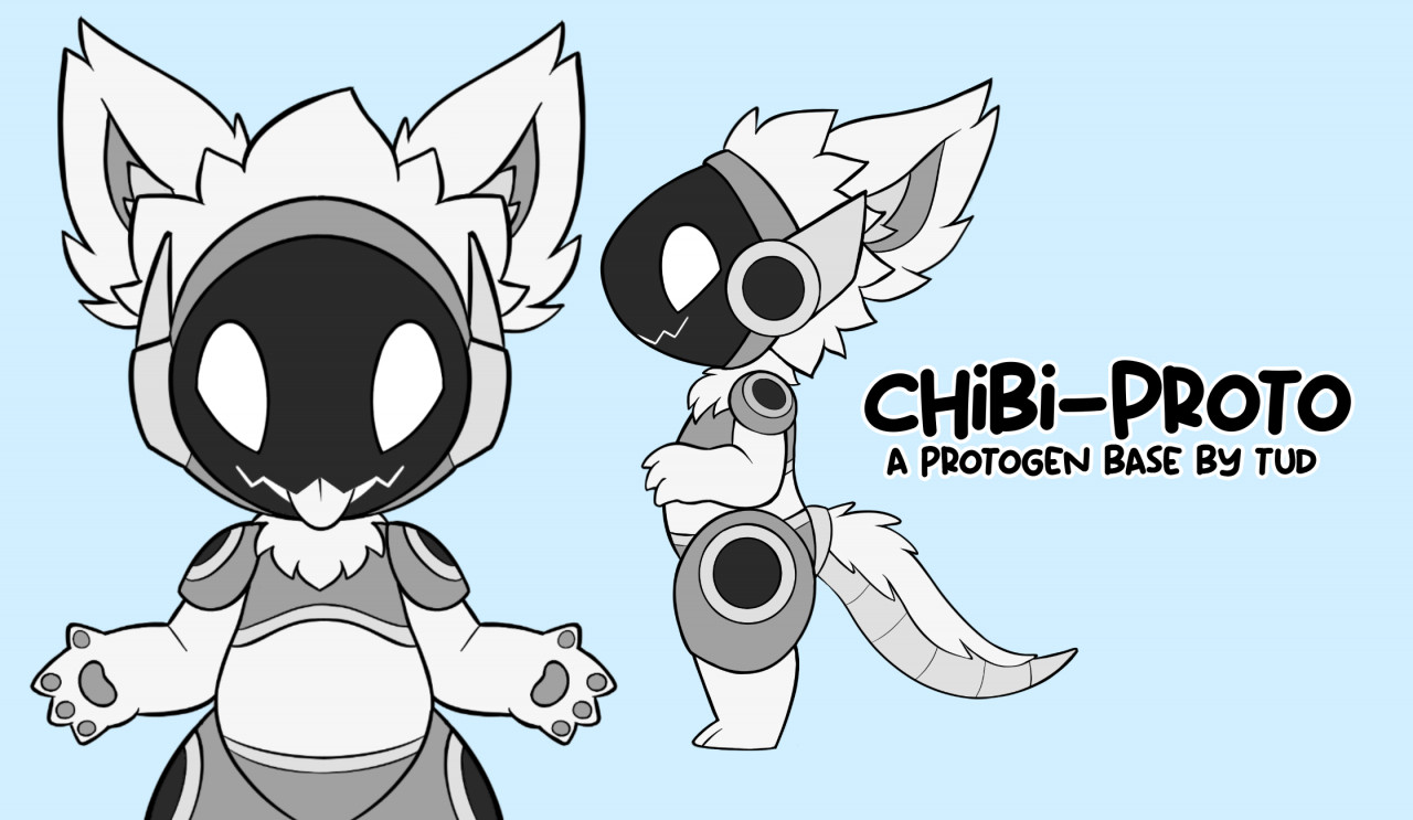 Chibi Proto (P2U Protogen Base) by Tudbeans -- Fur Affinity [dot] net