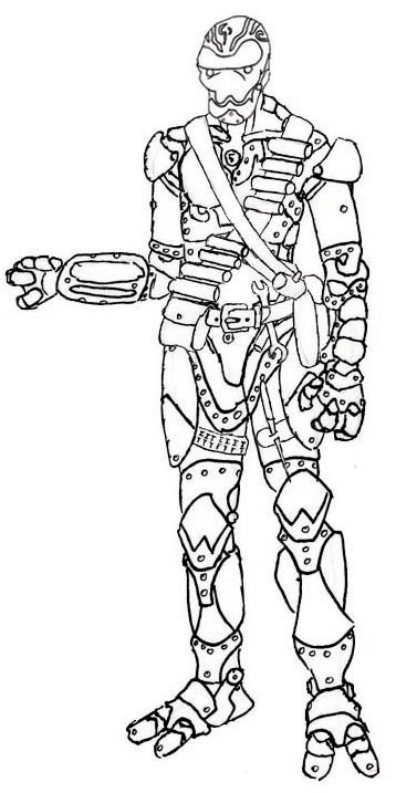 Lineart-Warforged by tudor88 -- Fur Affinity [dot] net