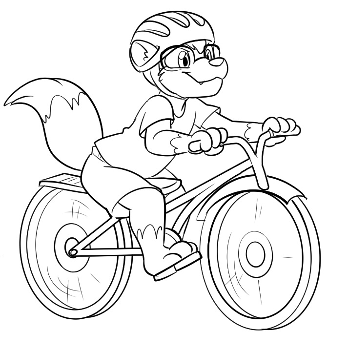 Bike Riding Champ by tugscarebear -- Fur Affinity [dot] net