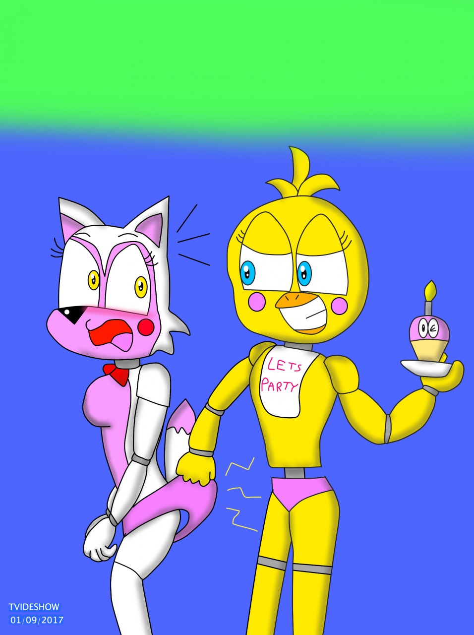 Toy chica wedgie