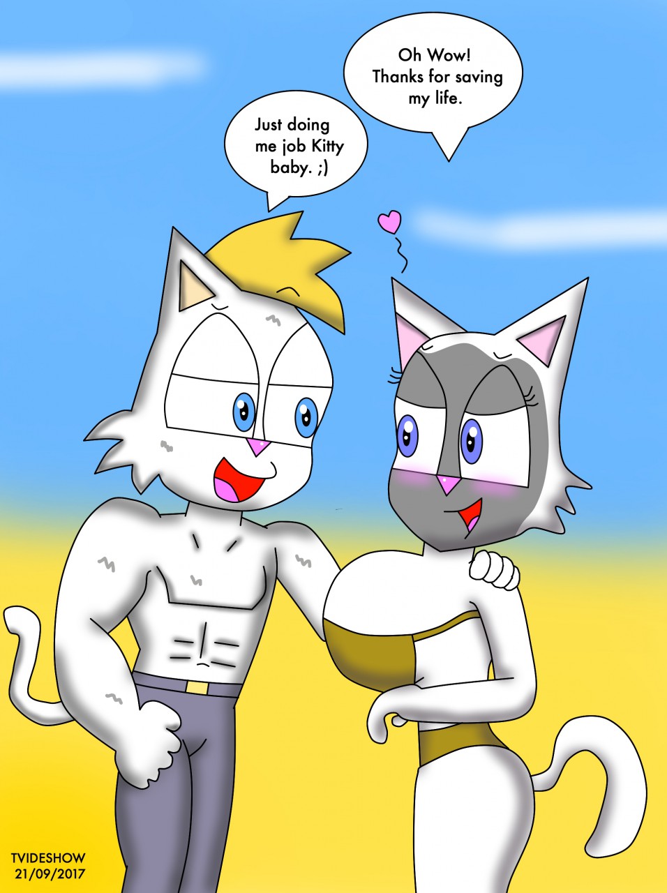 Hunky Smurf Cat by TVideshow -- Fur Affinity [dot] net