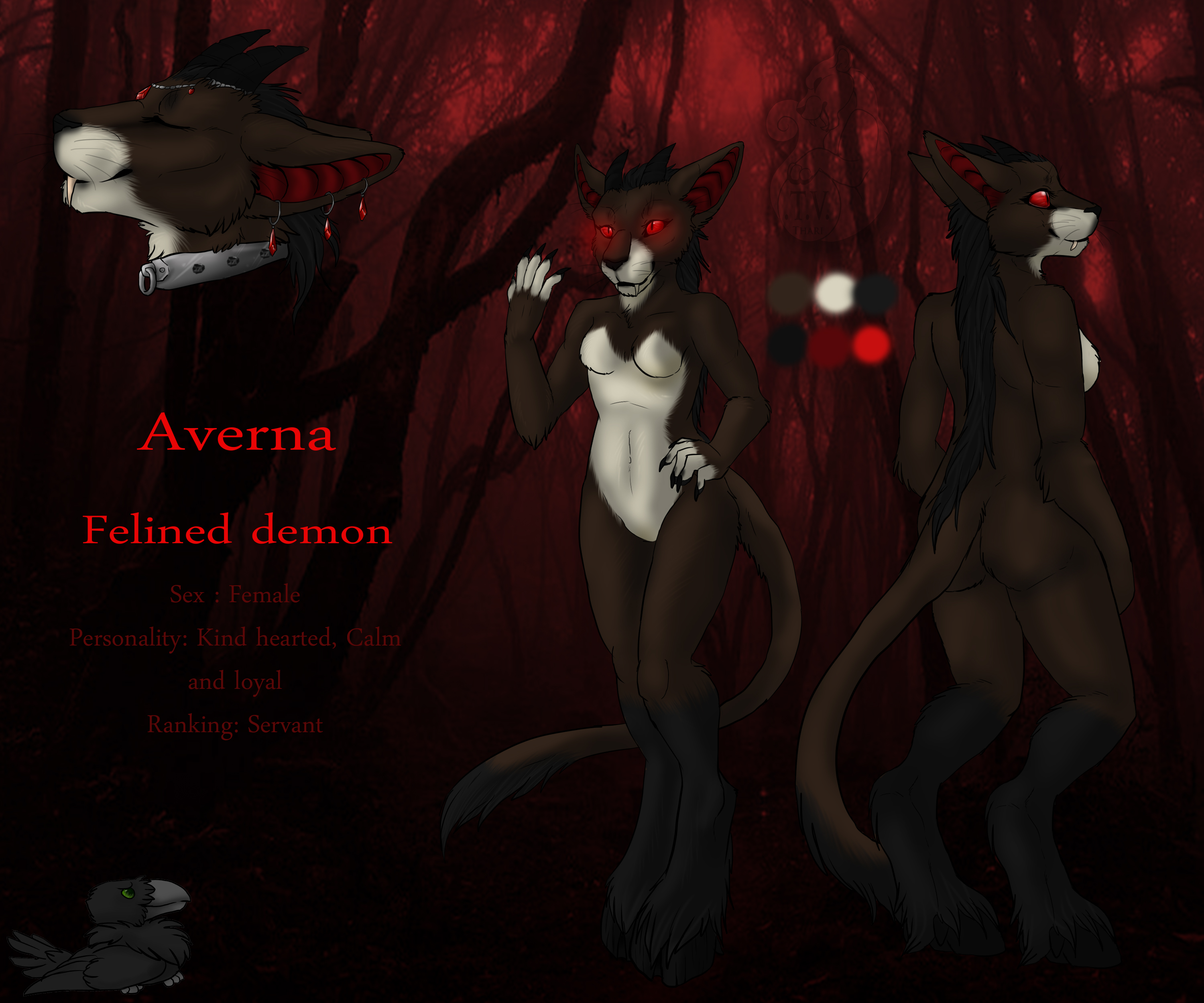 Averna the feline demon - refsheet 2016 by TV_thari -- Fur Affinity [dot]  net